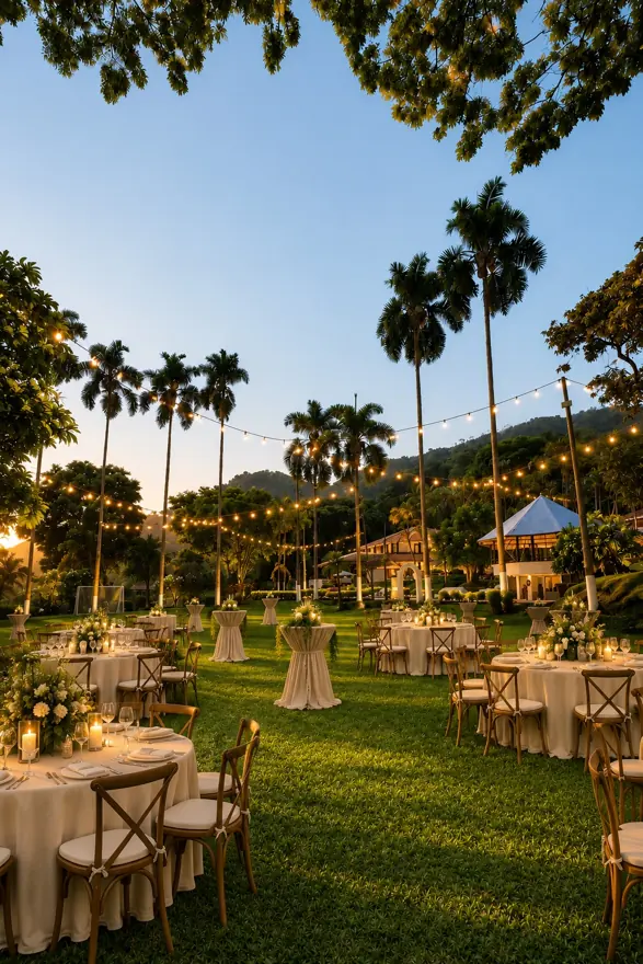 Jardines de la finca para bodas