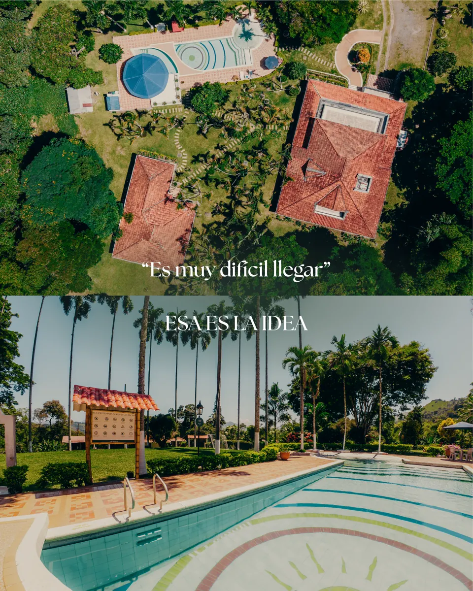 Naturaleza de la finca para bienestar y yoga