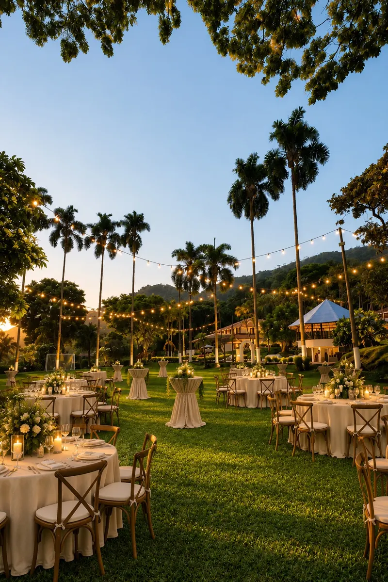 Jardines de la finca para bodas
